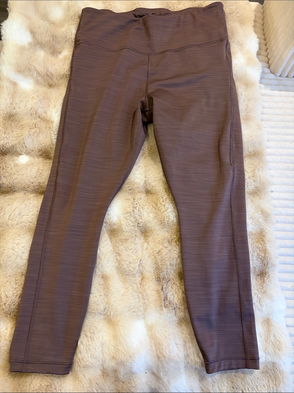 Athleta ultimate stash pocket 7/8 tight size large brown back pocket side pocket
